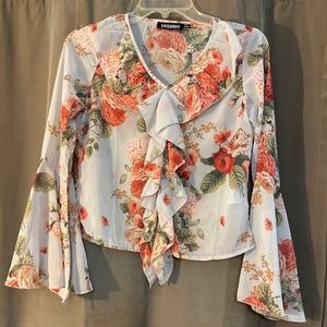 Sassafras Floral Blouse Small